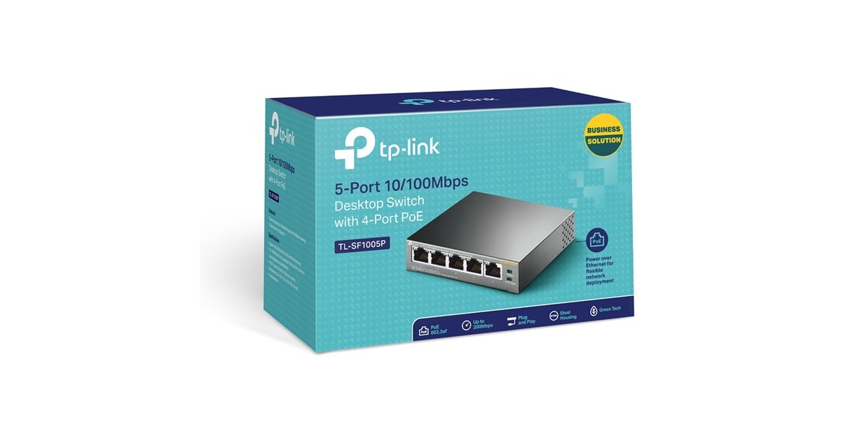 TP-LinkTL-SF1005P switch  (5 poorts, PoE)