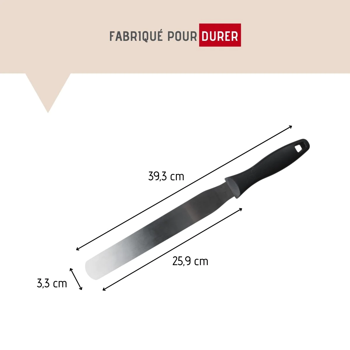 Spatule à crêpes inox 25,9 cm l Pâtisserie FM Professional