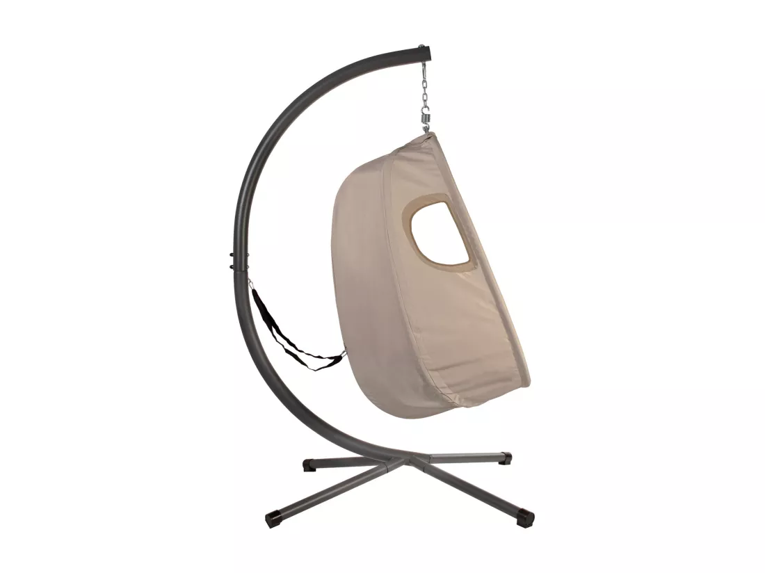 Chaise suspendue SNUGGY avec cadre pour extérieur Beige