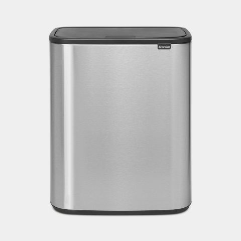 Bo Touch Bin, met 2 binnenemmers, 2 x 30 liter - Matt Steel Fingerprin