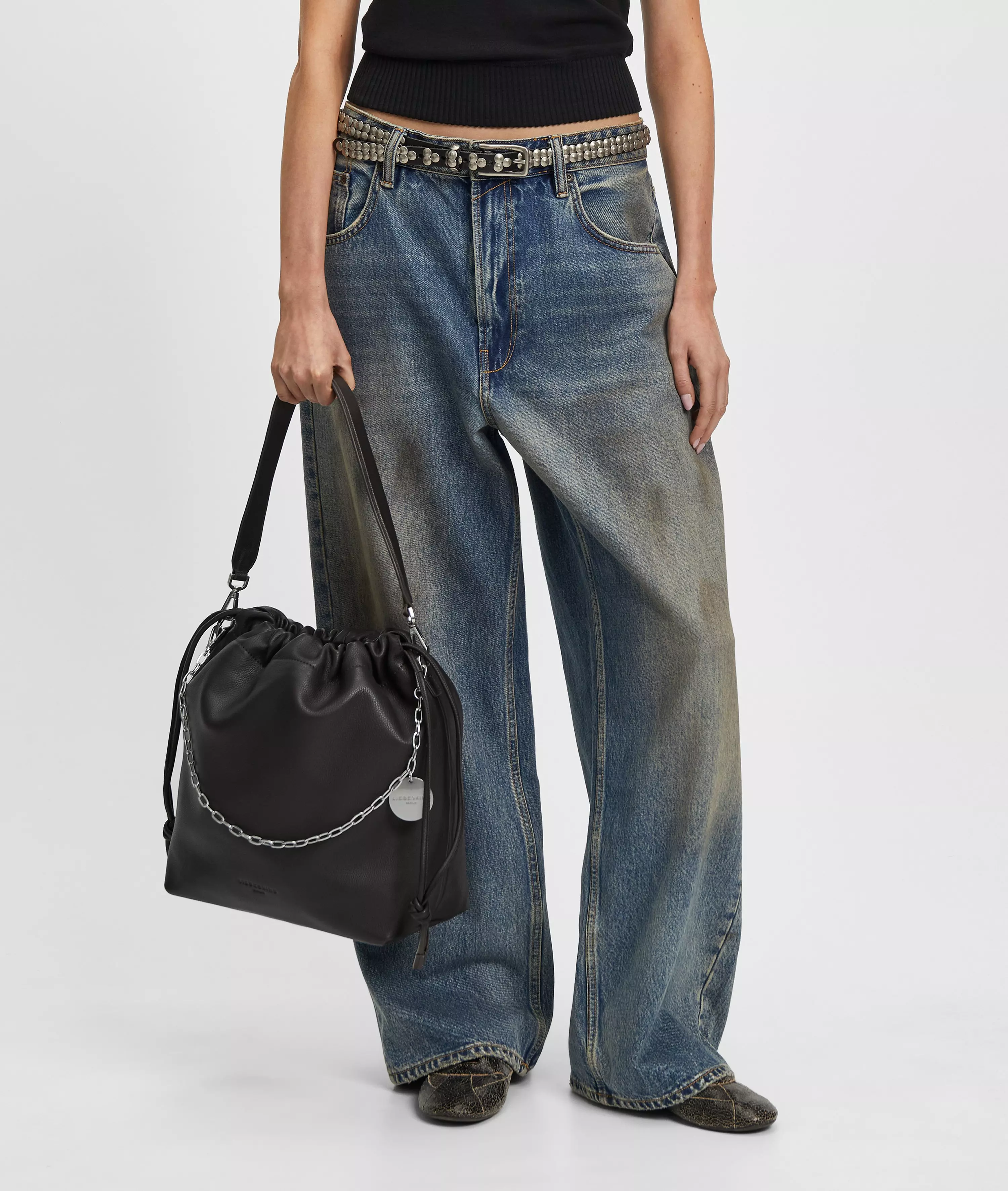 Lya II Hobo M Spacious cowhide pouch bag