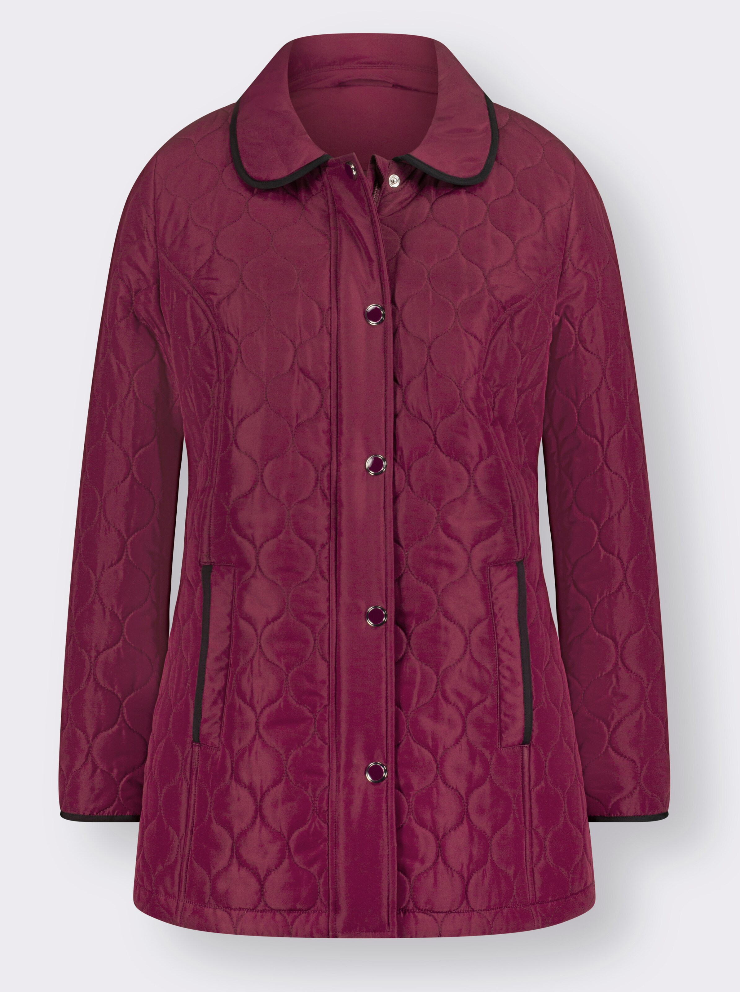 Steppjacke mit verdecktem Reißverschluss