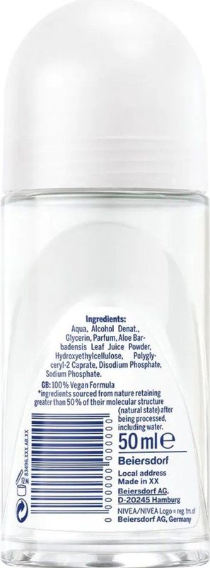 Nivea Deodorant Roller Naturally Good Aloe Vera - 50 ml