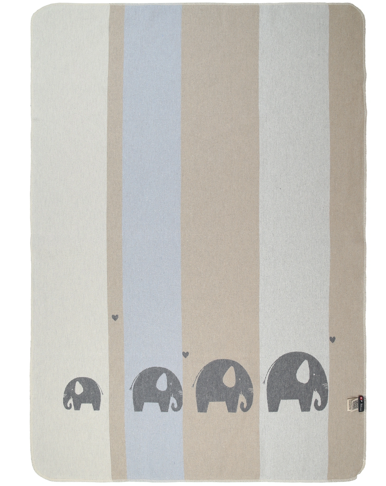 Kuscheldecke JUWEL - ELEFANTENPARADE (100x140) in grau