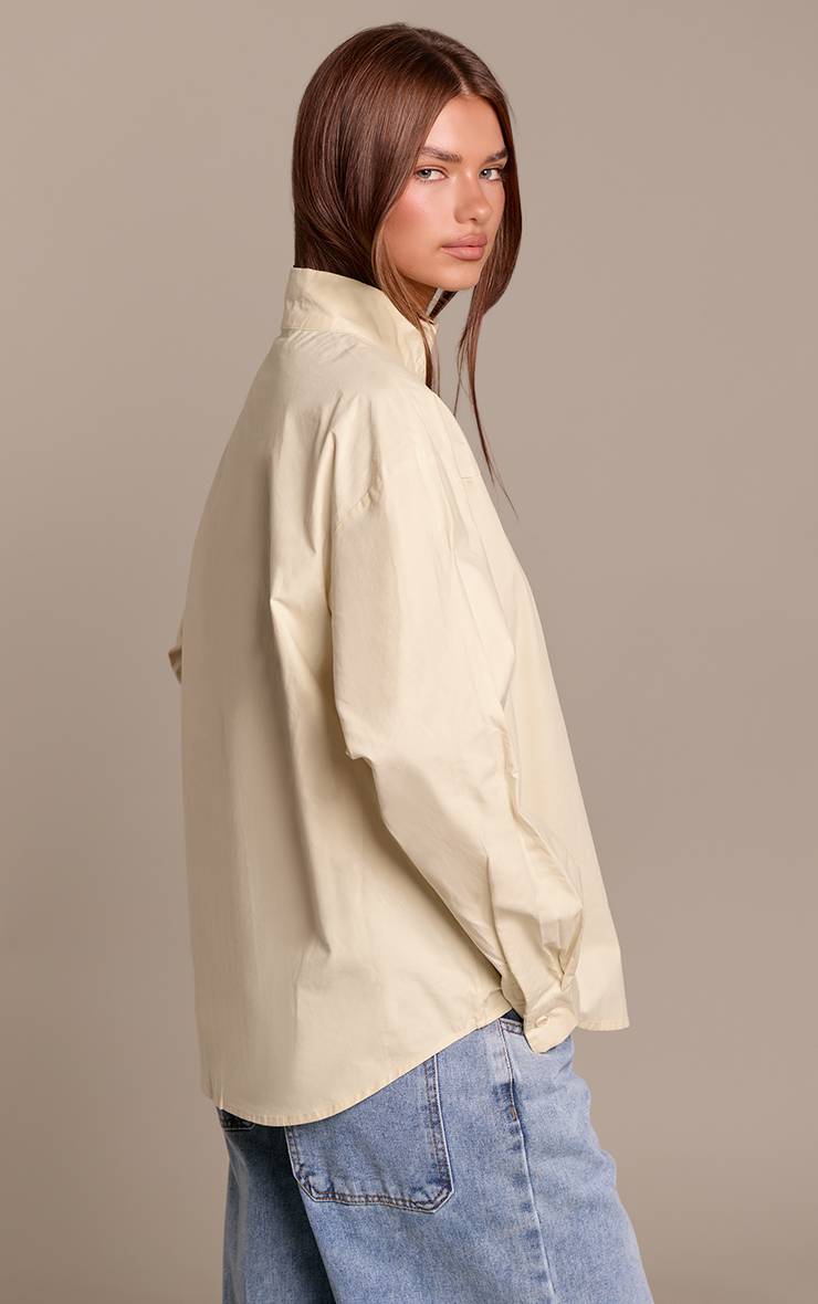 Citron Chemise Col Montant Avec Détail Zip