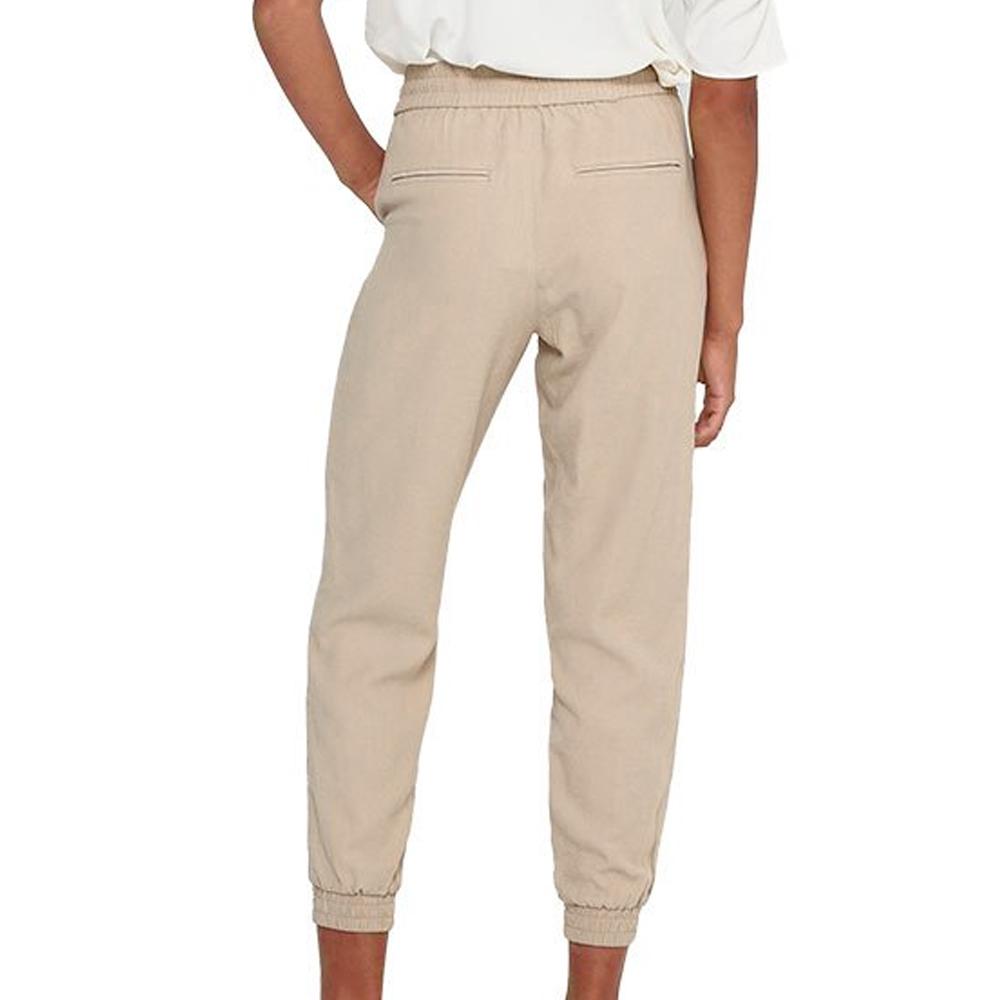 Only Pantalon Fluide Beige Femme Only 15322283-BLK