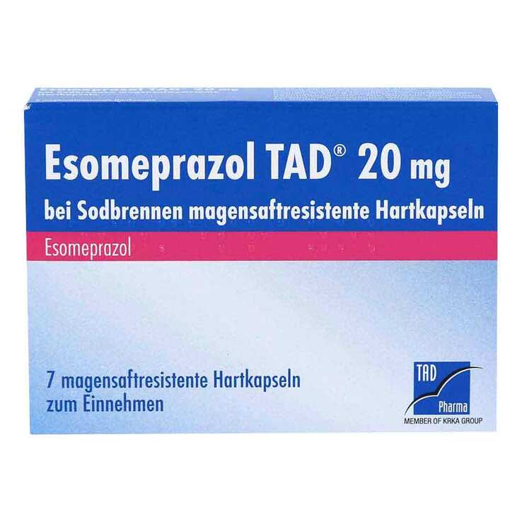 Esomeprazol TAD® 20 mg bei Sodbrennen, 7 St