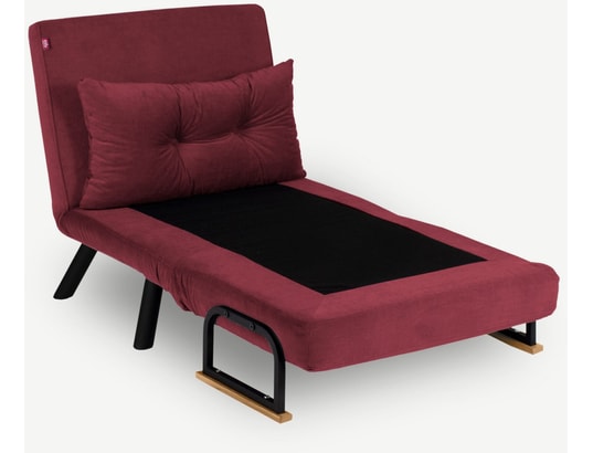 CONCEPT1 - Fauteuil convertible Sando simple marron 67 x 78 x h78