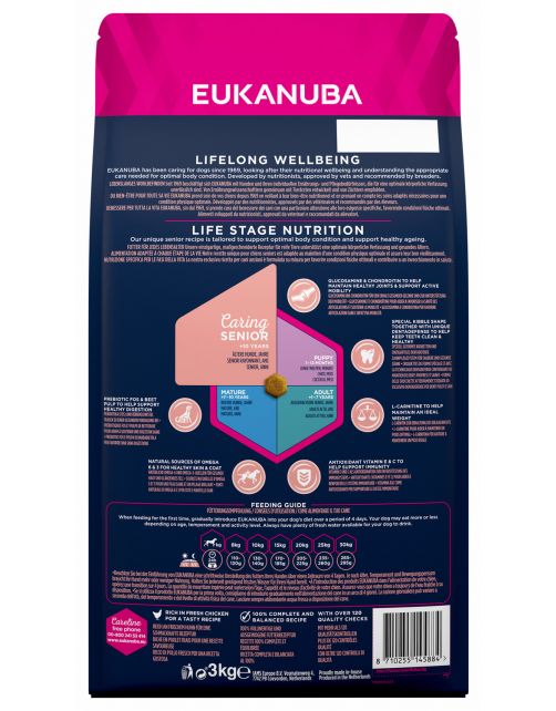 Eukanuba Caring Senior Medium Breed Kip - Hondenvoer