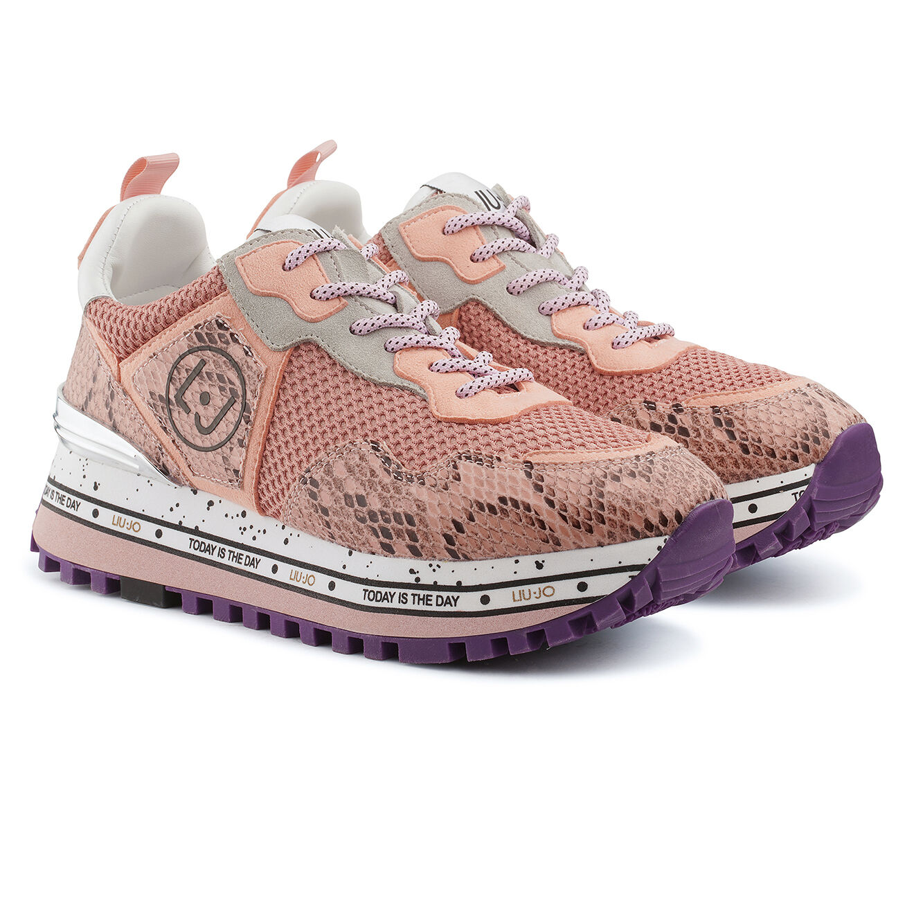 Liu-Jo Baskets en Cuir Maxi rose