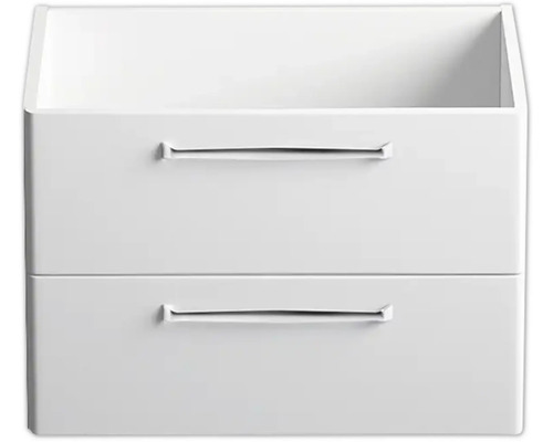 Pelipal Kumba badkamermeubelset (B x H x D): 137 x 200 x 50 cm, witte glanzende fronten, 5-delige set inclusief witte mineraalstenen wastafel, halfhoge kast en onderkast (artikelnr. 99.770126092)