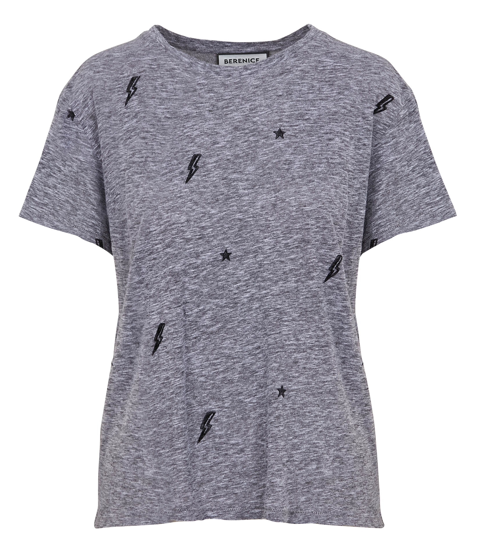 EDEN - Tee-shirt col rond en coton mélangé | Gris