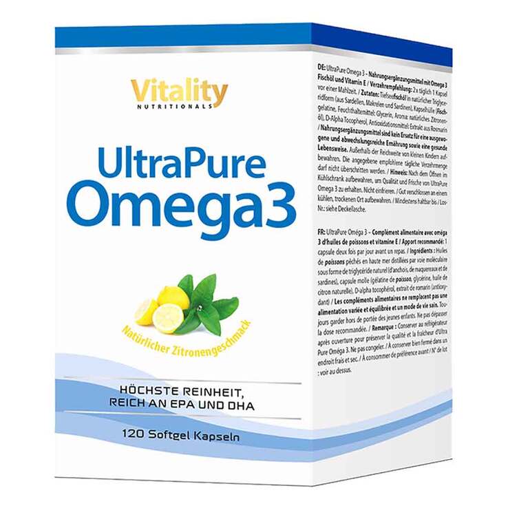 Ultrapure Omega-3 1000 mg mit 400 mg EPA + 300 mg DHA, 120 St