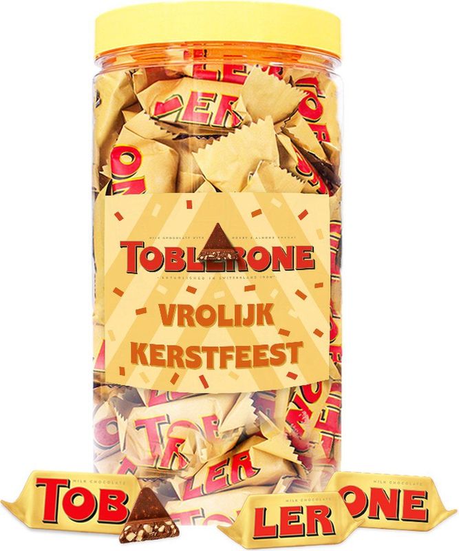 Toblerone Mini - Chocolade Kerstcadeau - Melkchocolade met Nougat Amandel en Honing - 500g