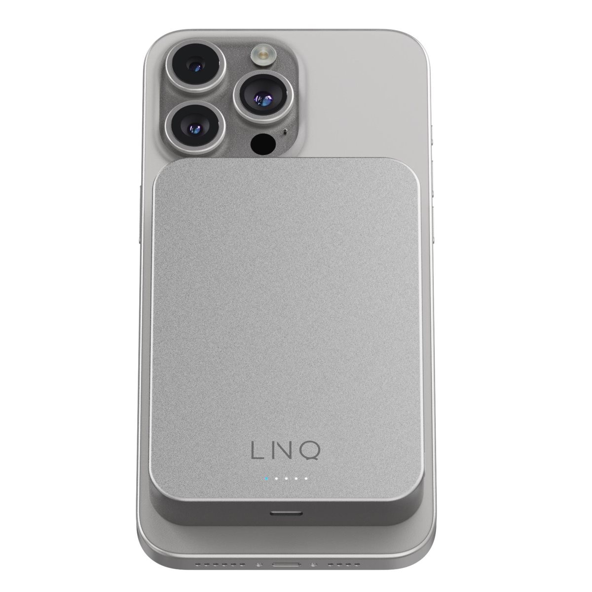 (20W) 10000mAh Magnetische MagSafe Powerbank USB C Ladegerät Qi2 Wireless Charger Power Delivery aus Recycelten Materialien (LQWP102) - Silber