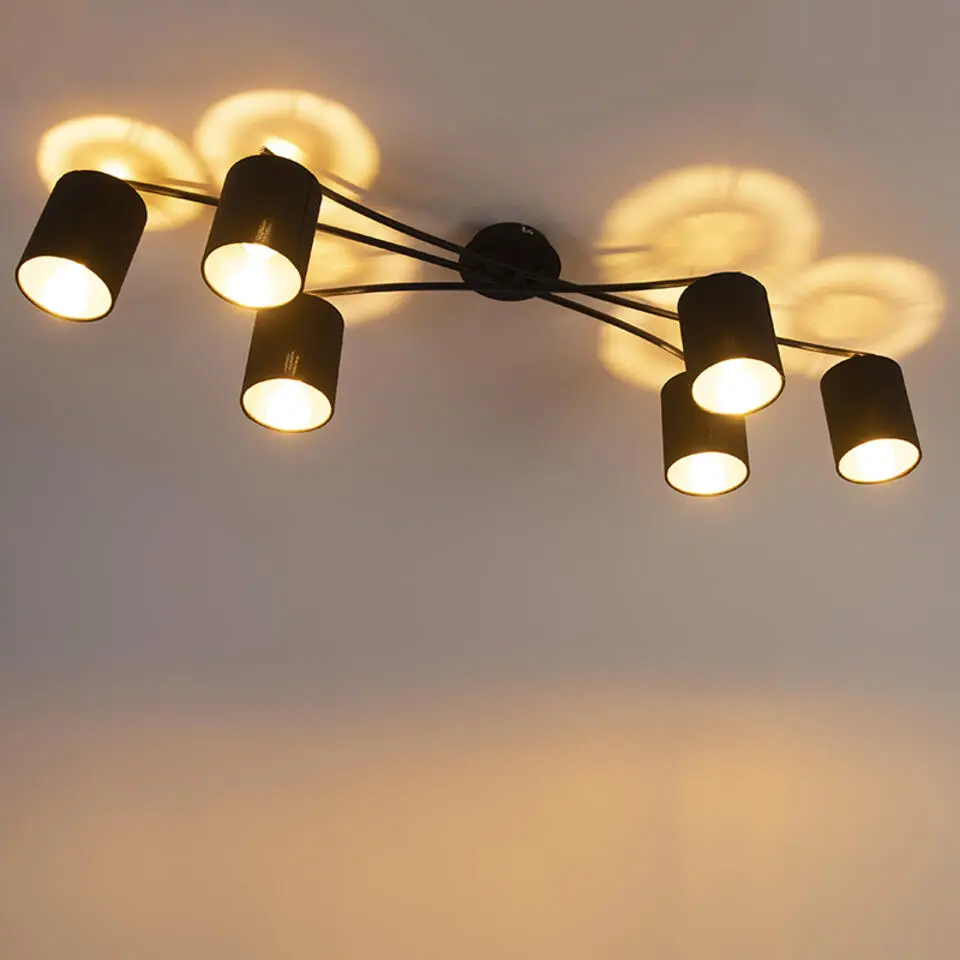 Qazqa opbouwspots lofty zwart e14
