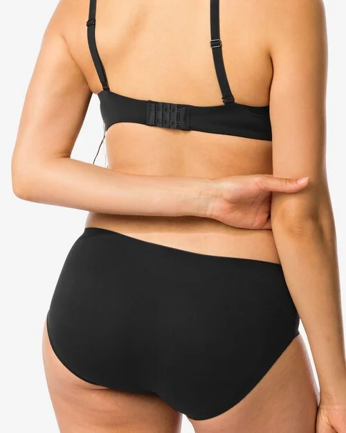 slip femme sans coutures noir