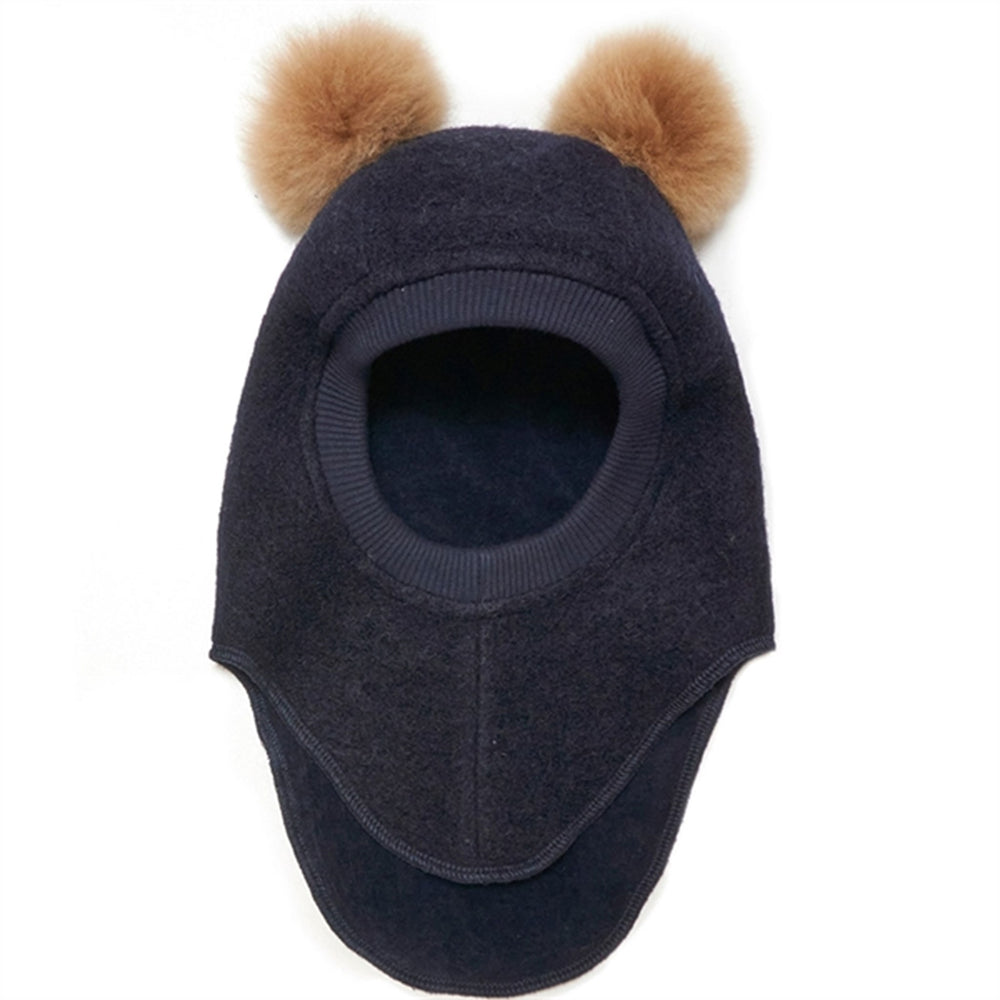 Elefanthue m. Alpaca Pompoms Big Bear Dark Navy