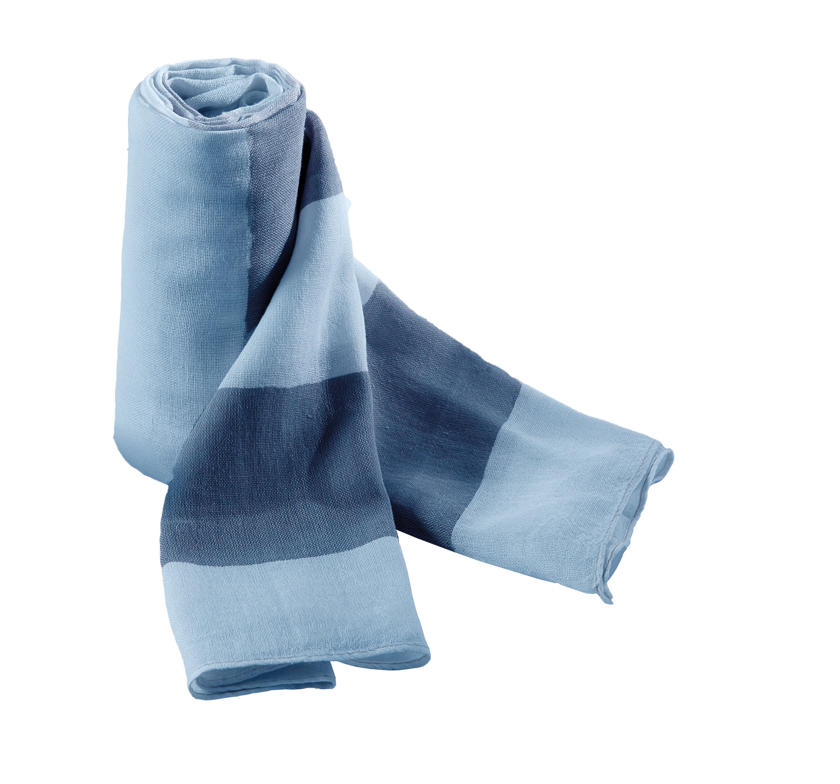 K-up KP067 - Écharpe Légère en Voile de Coton à Rayures