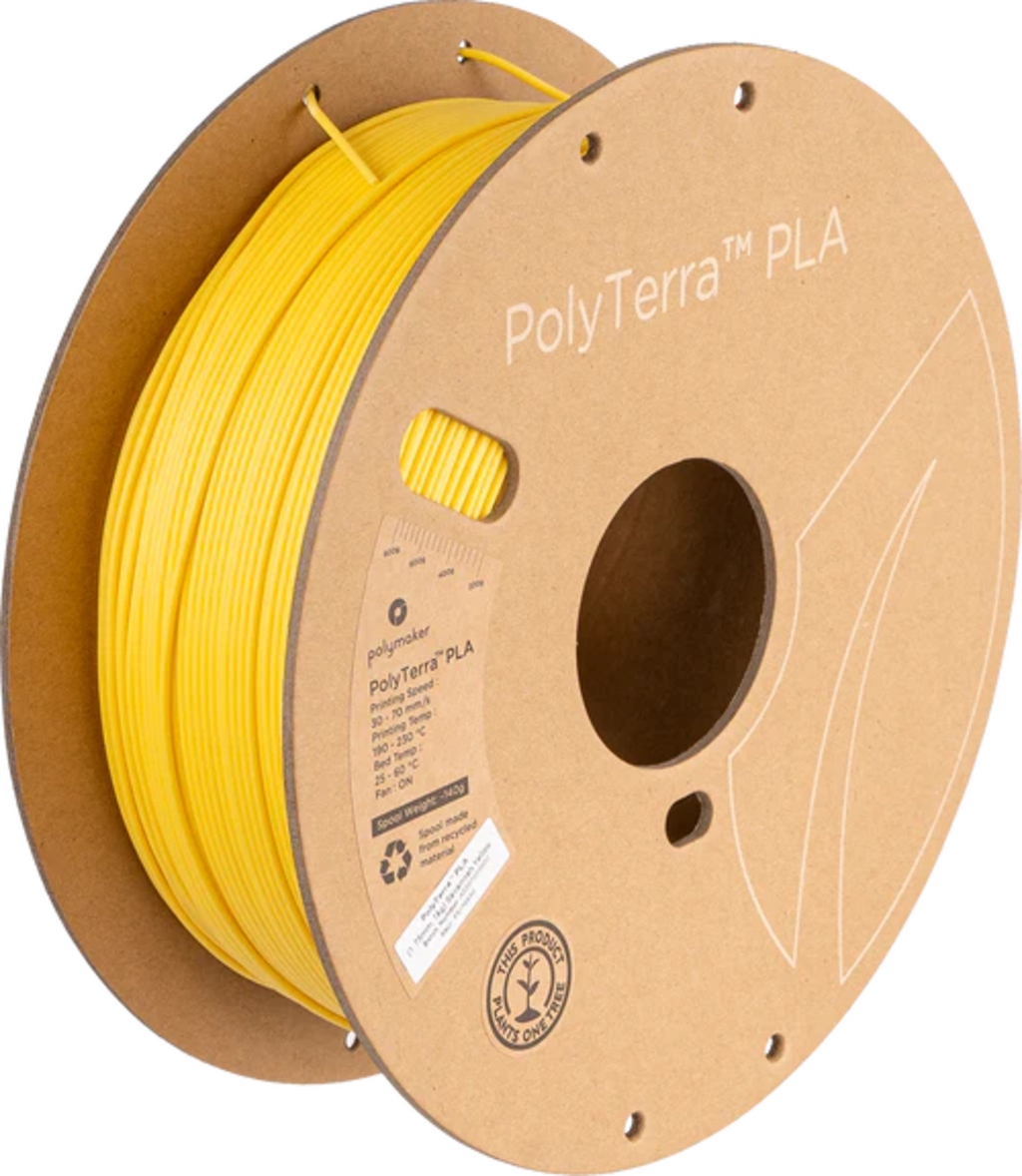 Polymaker  PolyTerra PLA Savannah Yellow, 1,75 mm / 1000 g    Filament mit reduziertem Kunststoffgehalt