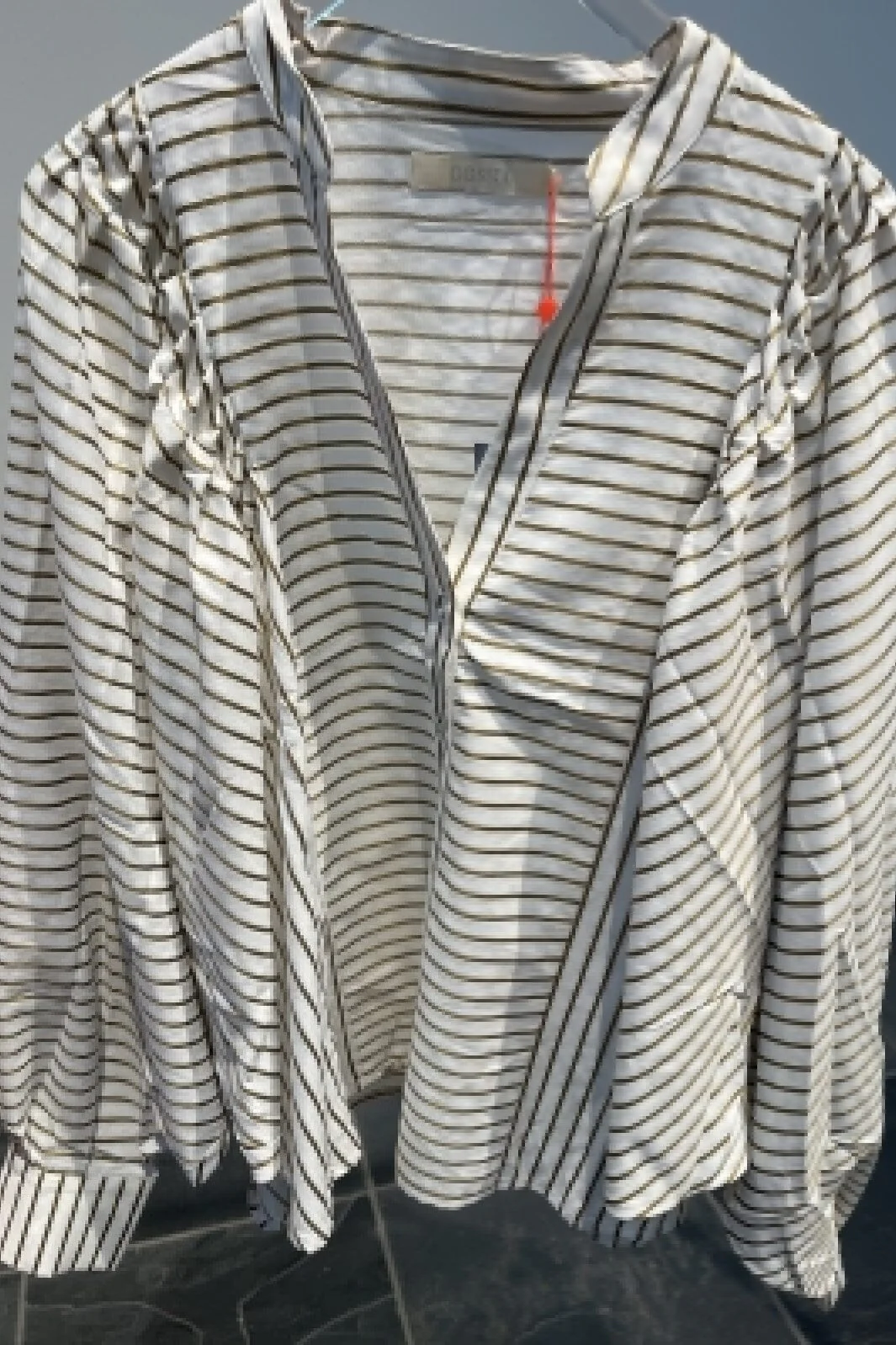 Gossia Lougo Shirt creme brown stripes