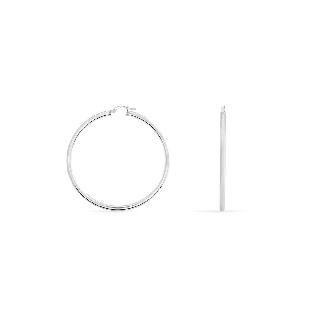 Créoles Argent Blanc Anne