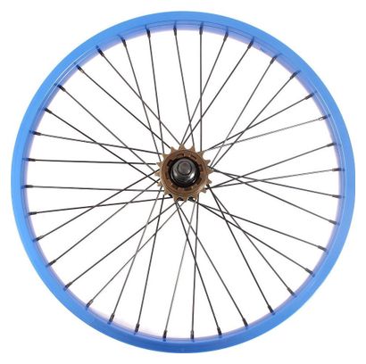 BMX Roue Arriere Bleu 20  14mm KHEbikes