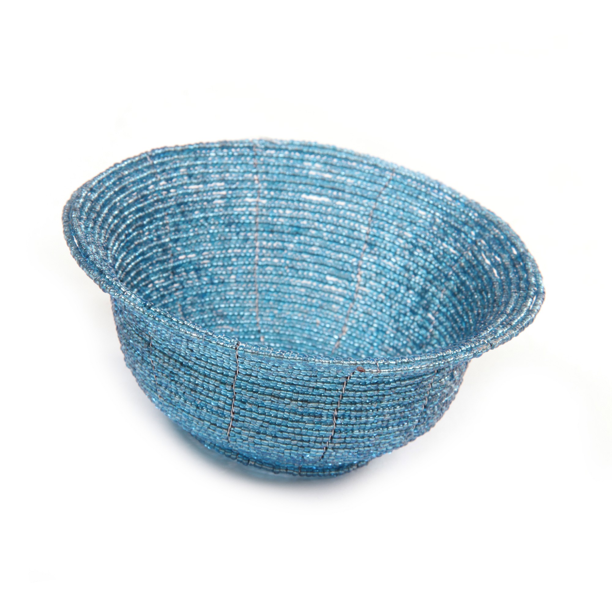Schale aus Abalonen-Perlen, blau, Ø 13 cm, H 6 cm von fischer's lagerhaus