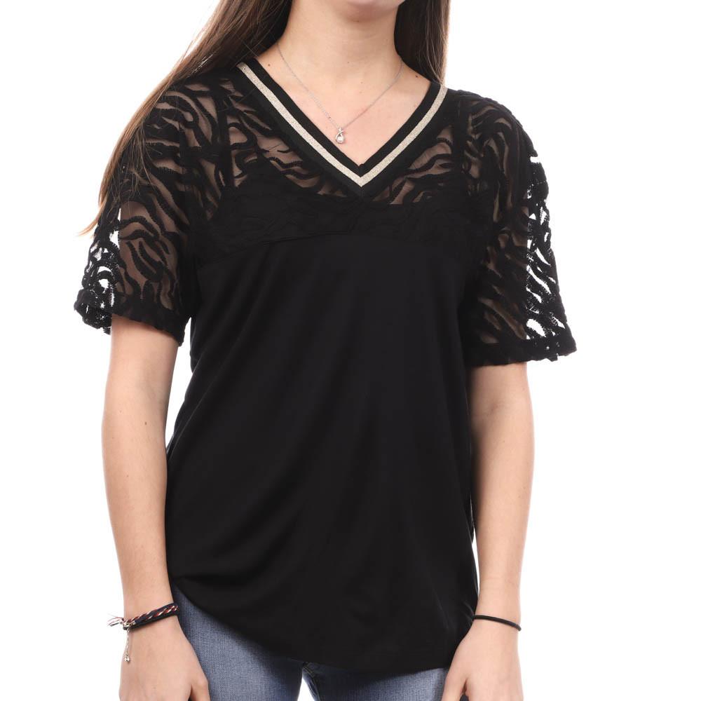 Teddy Smith T-shirt Noir Femme Teddy Smith Swann