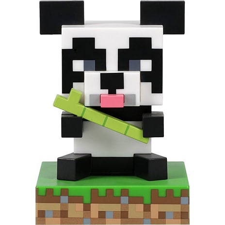 Minecraft Panda lampe - sort og hvid