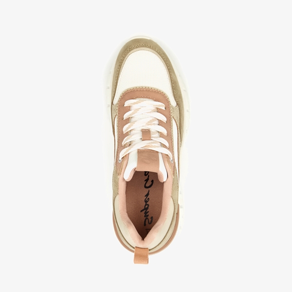 Supercracks dames dad sneakers taupe