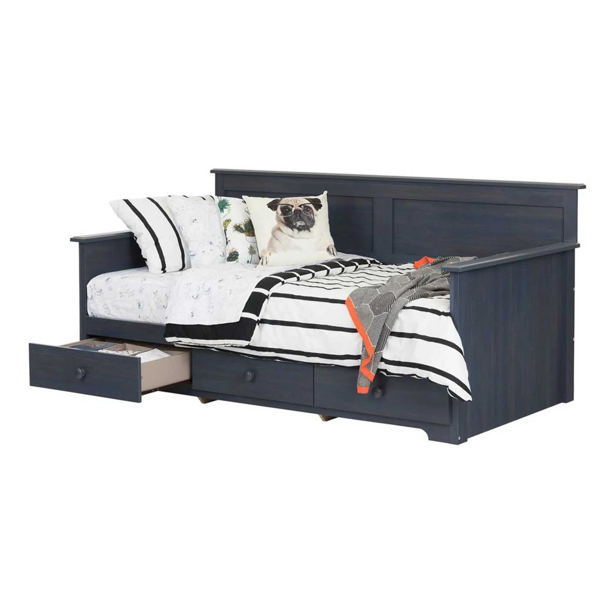 South Shore  Lit Divan avec Rangement Summer Breeze - Myrtille