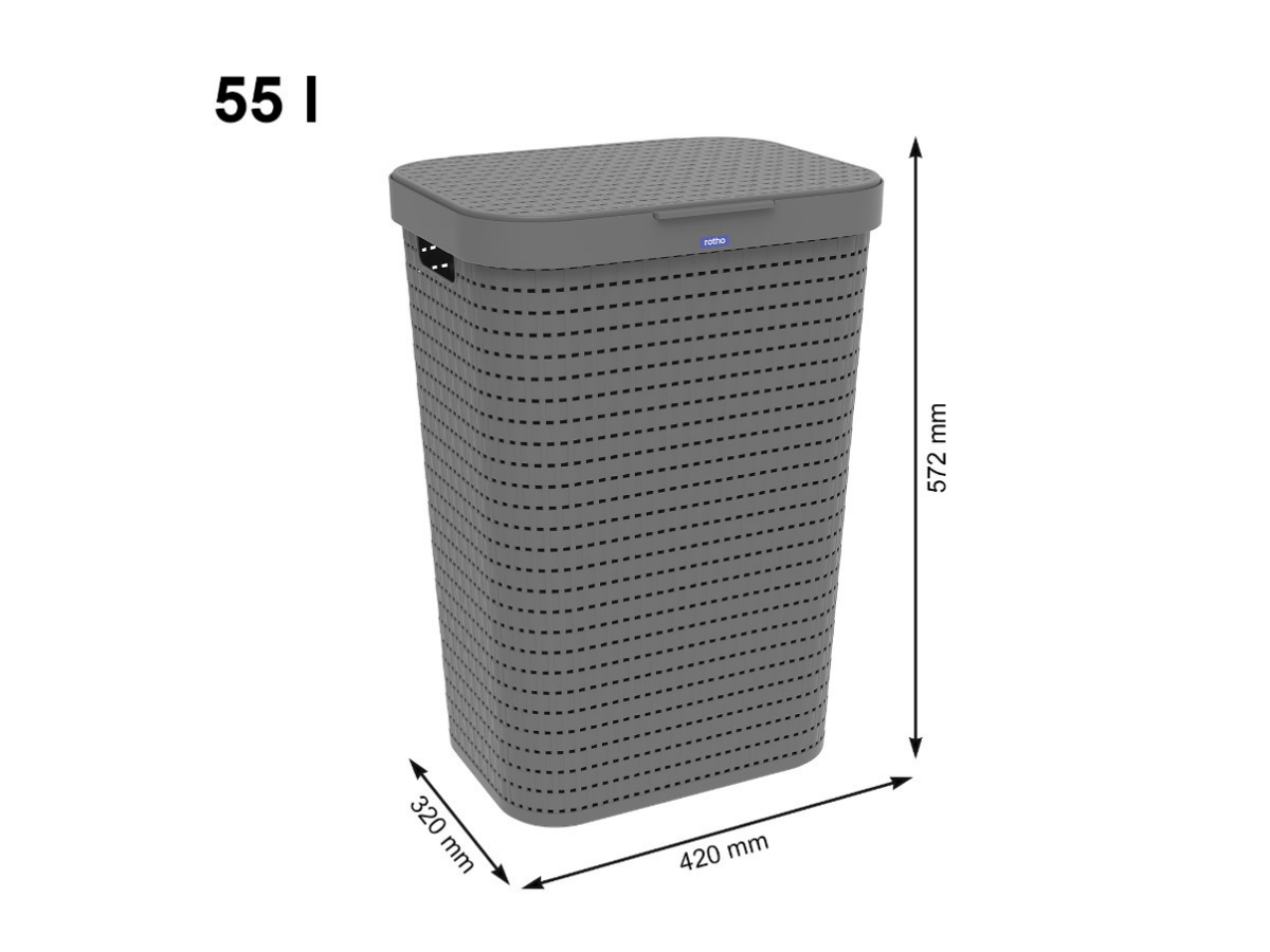 Rotho Country 55 liter wasbox - Anthracite