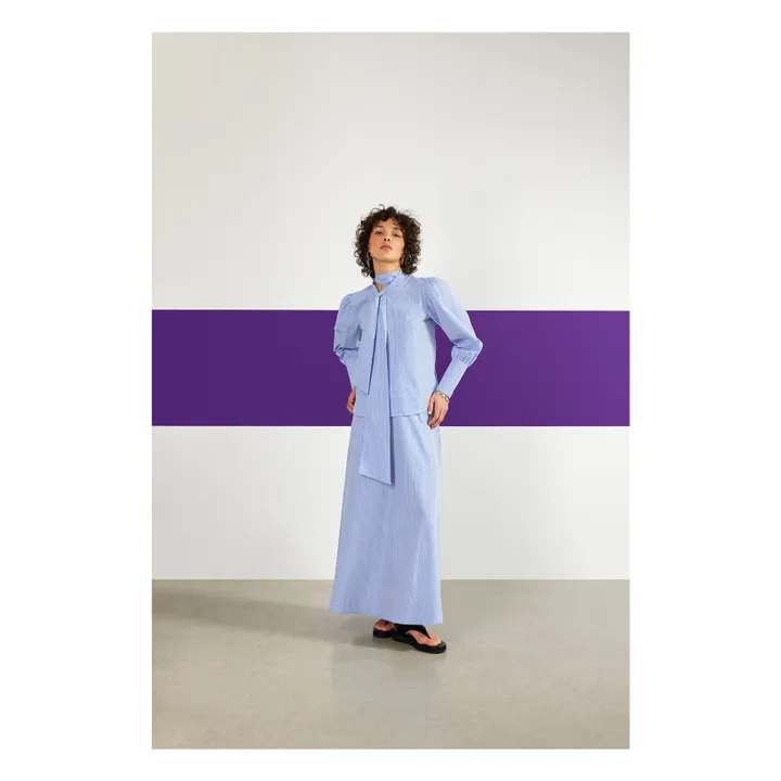 Maria de la Orden Blouse Bulle Rayures | Bleu