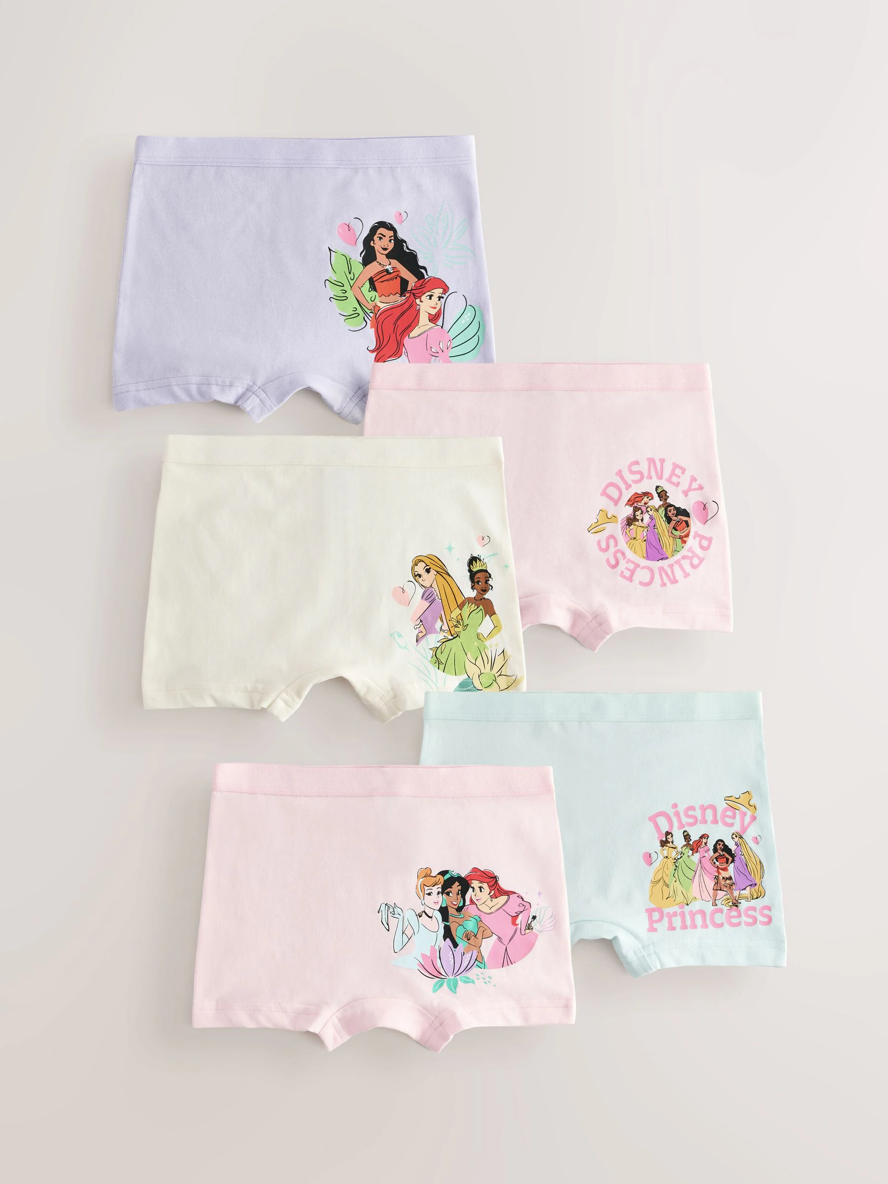 Roze/paars - Disney Princesses onderbroeken 5 pack (2-12jaar)