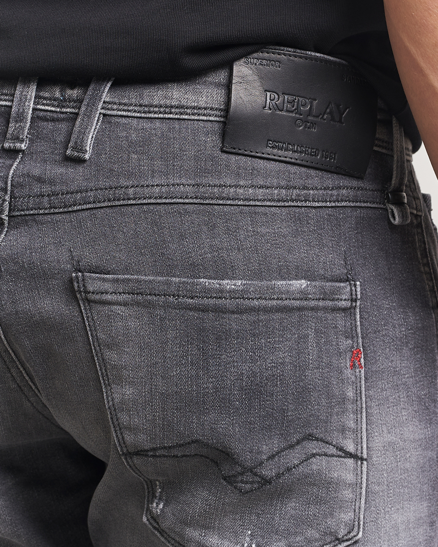 Replay Anbass Stretch Jeans Washed Black