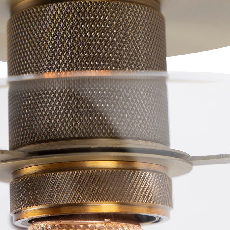 Moderne plafondlamp brons met glas - Dome
