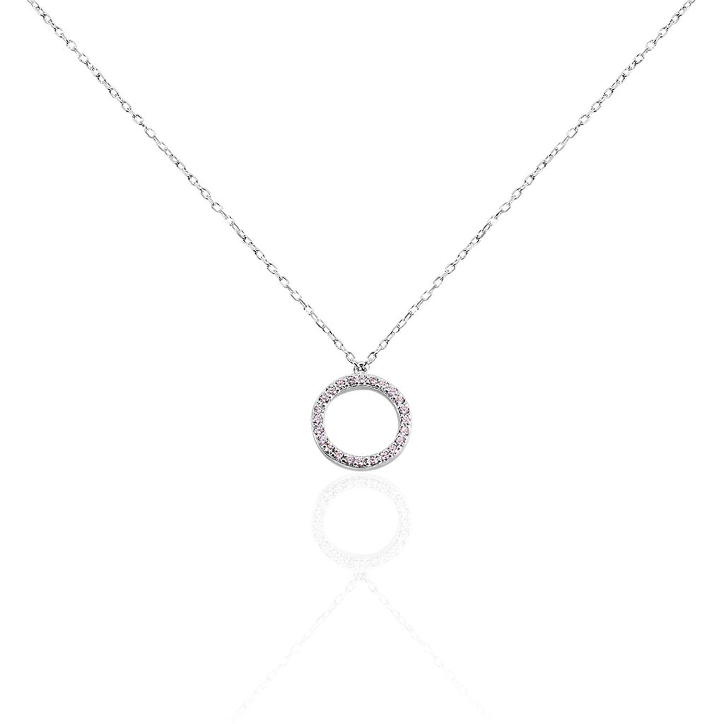 Collier Ambroisie Argent Blanc Oxyde De Zirconium