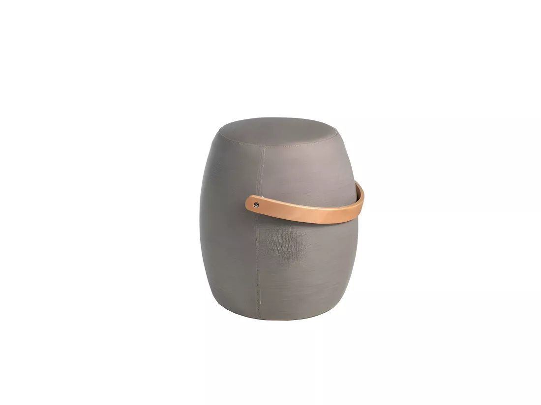Puff rembourré en tissu gris 5074 ANGEL CERDA