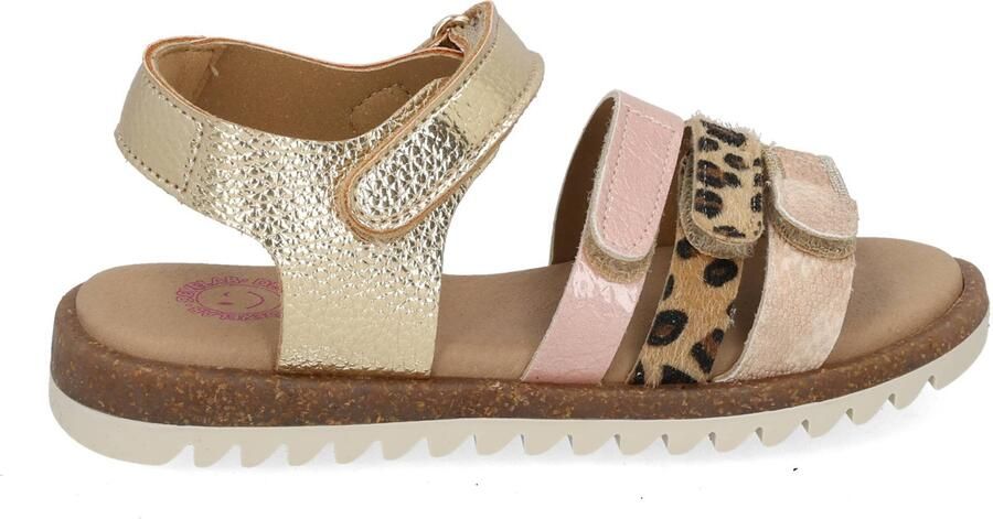 Develab sandalen goud panterprint