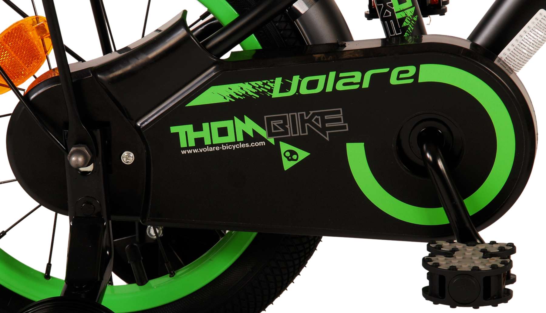 Kinderfahrrad Thombike für Jungen 14 Zoll Kinderrad in Schwarz Grün