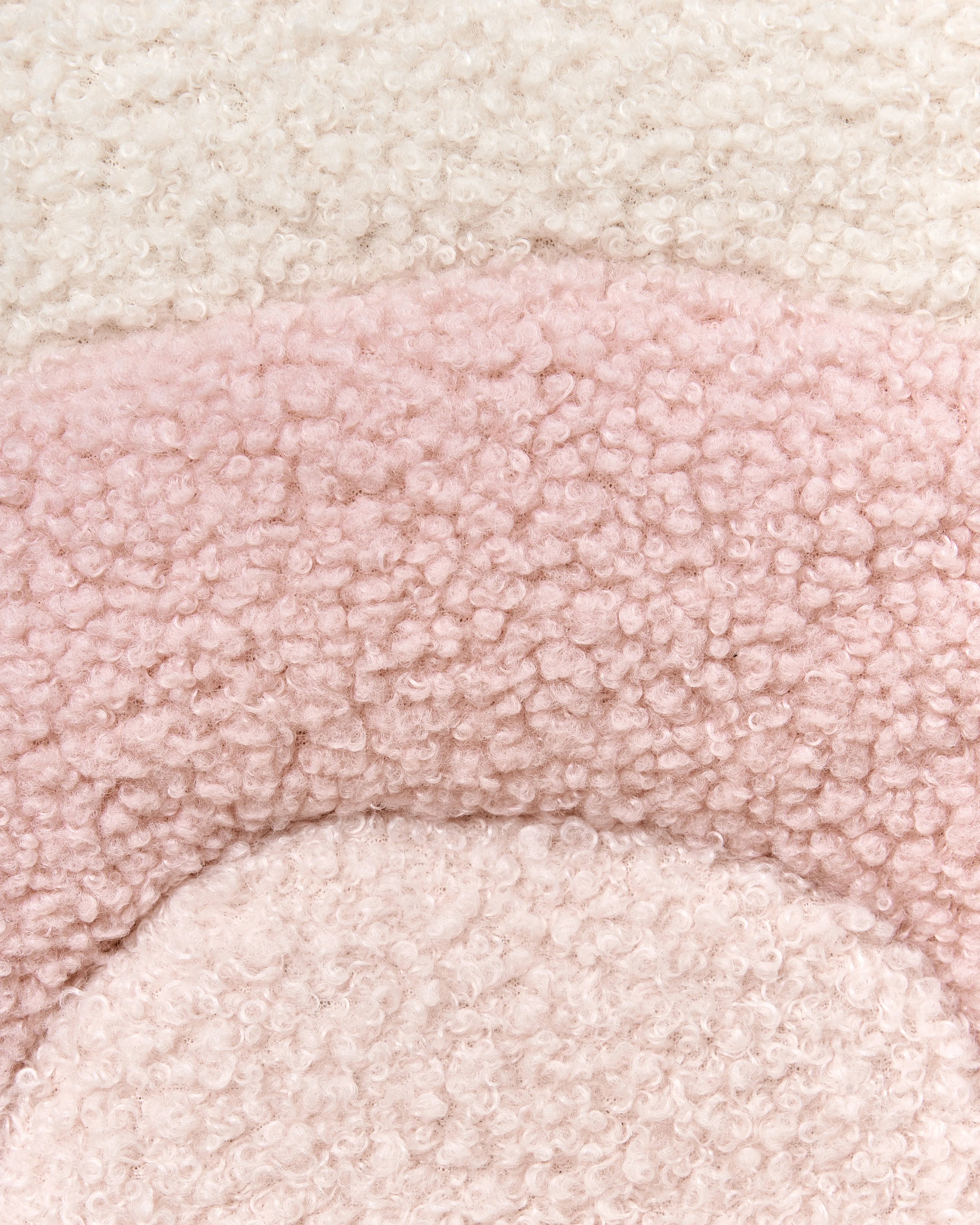 Kinderschommelstoel Regenboog OMBO Bouclé Pastelroze