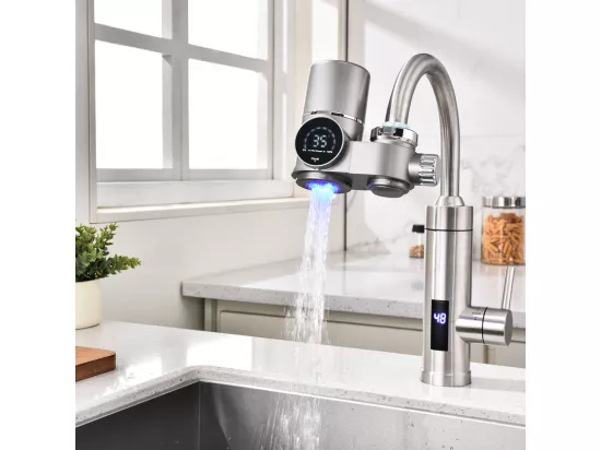 Système filtreur d'eau robinet - Filtre le chlore, les sédiments, l'oxyde, les nitrates, les pesticides. Filtre sur robinet,Convient aux robinets