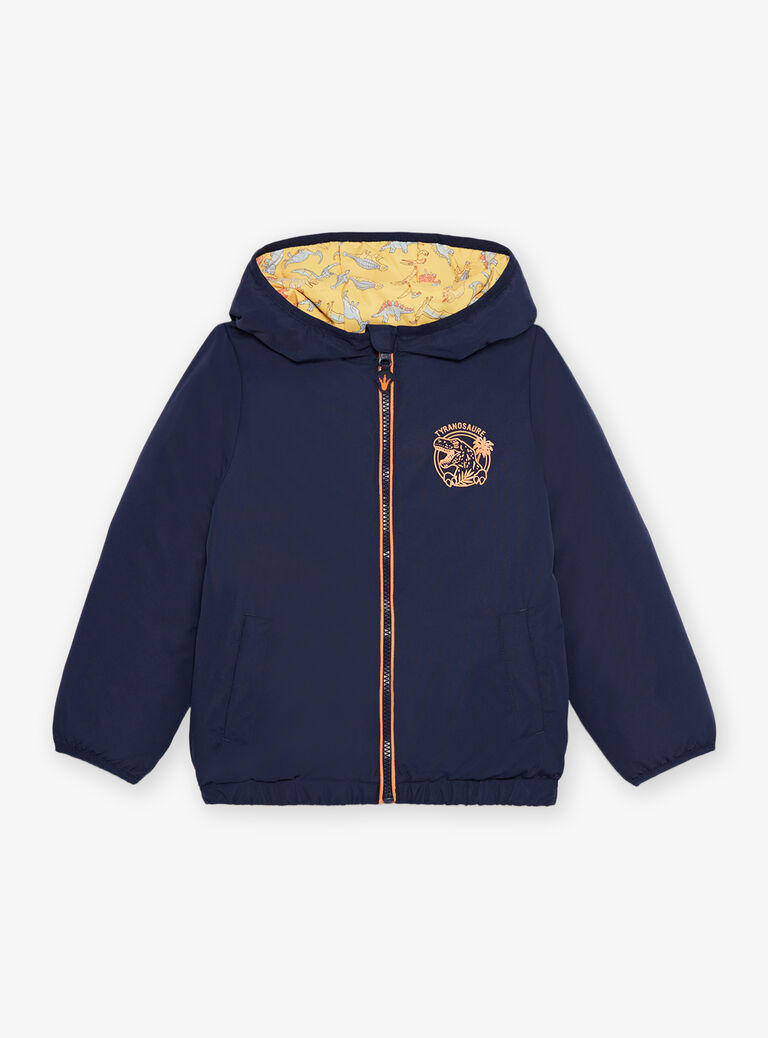 Doudoune réversible bleu marine à capuche