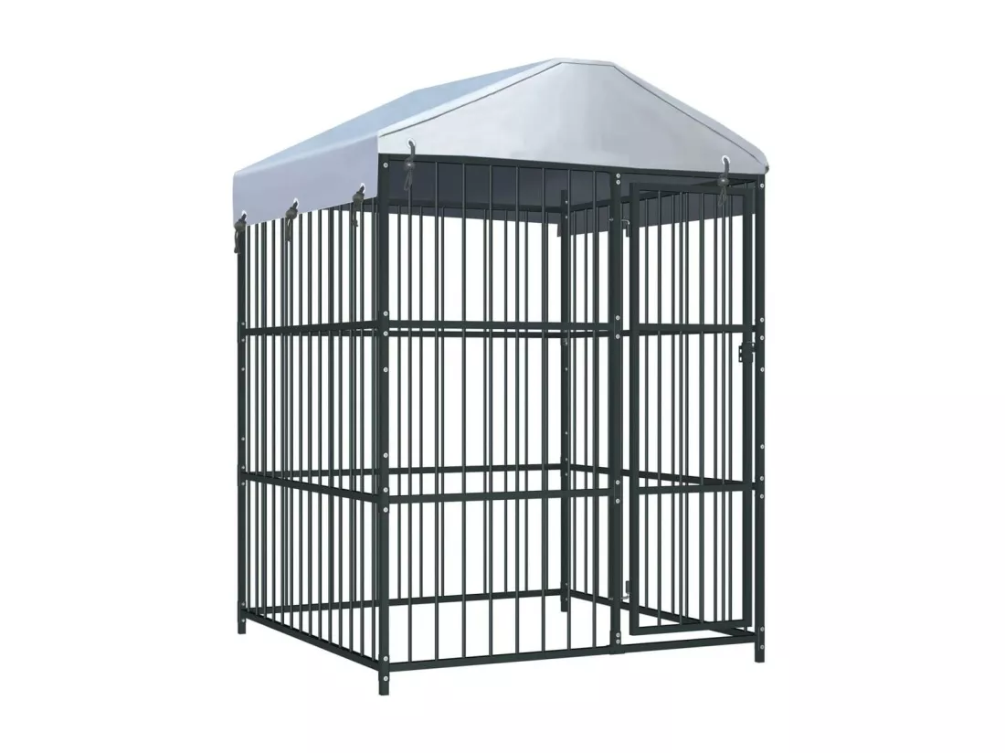 Chenil extérieur cage enclos 150 x 150 x 210 cm 02_0000323