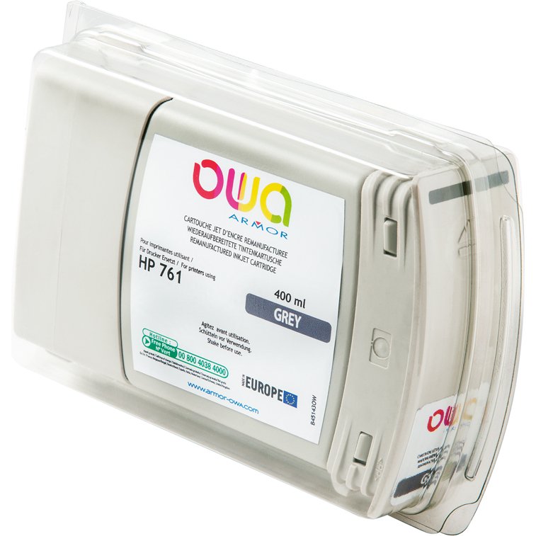 Cartouche d'encre traceur remanufacturée OWA - standard - Gris - pour HP 761