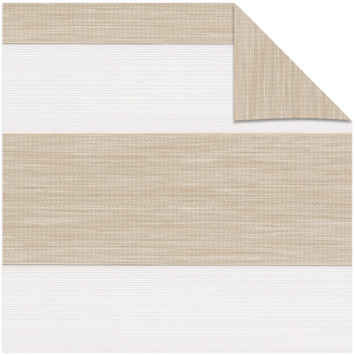 KARWEI duo rolgordijn lichtdoorlatend draaikiepraam 21081 beige/wit structuur