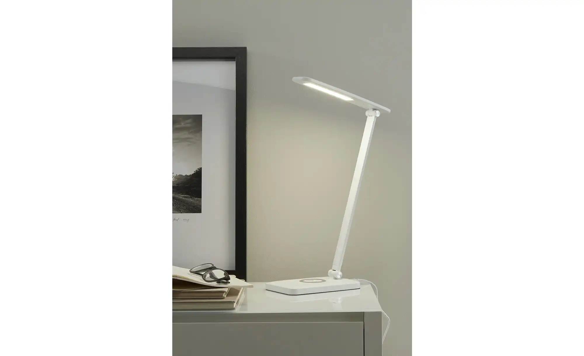 Paul Neuhaus LED-Schreibtischleuchte, Weiß mit Ladefunktion