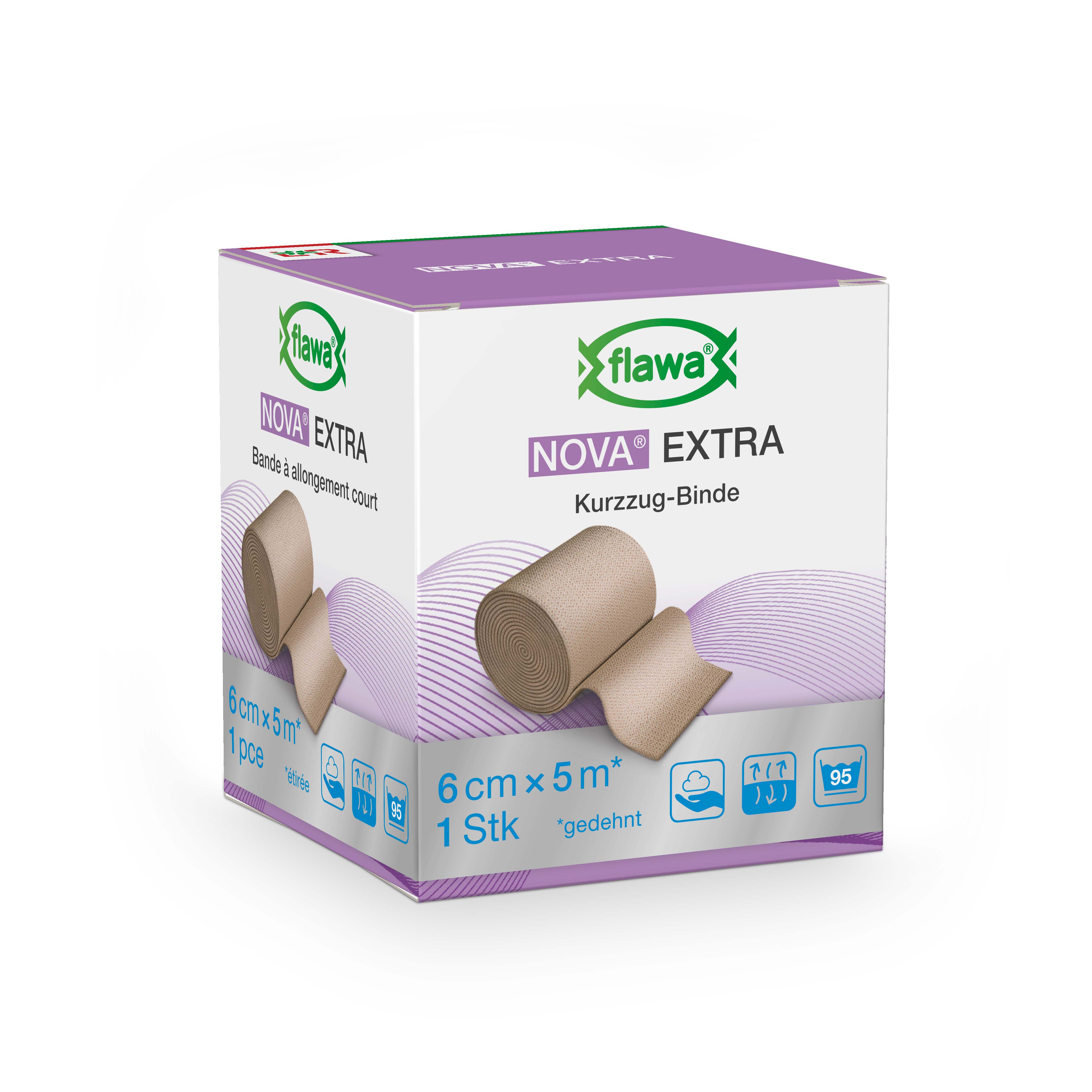 FLAWA Kurzzugbinde 6cmx5m hautfarbig 1 Stk