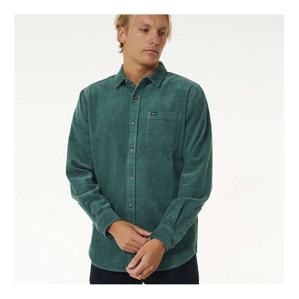 Rip Curl STATE CORD - Chemise Homme washed green